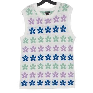 Art Of Rhetoric Sweater Vest Floral Preppy Grandpa Academia Y2K Hipster Small